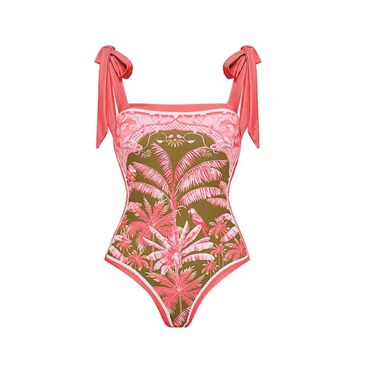 2023 New Arrival Push Up Women Bikini Set Floral Printed Ruffle Bikinis Strappy Bandage Swimwear Brazilian Biquini Bathing Suit SS69