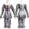 Cosplay Costume Clown Pennywise Suit Movie Stephen King It Joker Costume Golden Silver Halloween Outfit