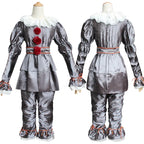 Cosplay Costume Clown Pennywise Suit Movie Stephen King It Joker Costume Golden Silver Halloween Outfit