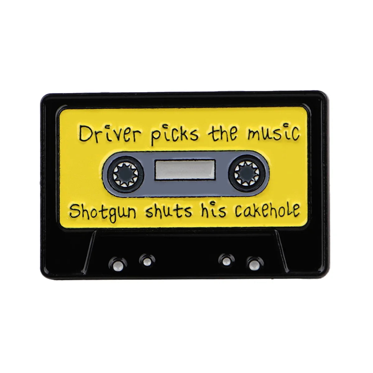 Vintage Cassette Tape Enamel Brooch Pin Retro 80s 90s