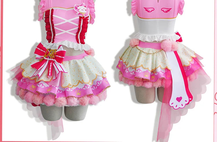 In Stock Anime LoveLive Cat Twin Tail Arcade Game 9 Characters Cosplay Costume Tojo Nozomi Nico Honoka Umi Rin Maki Eli Full Set - SS69