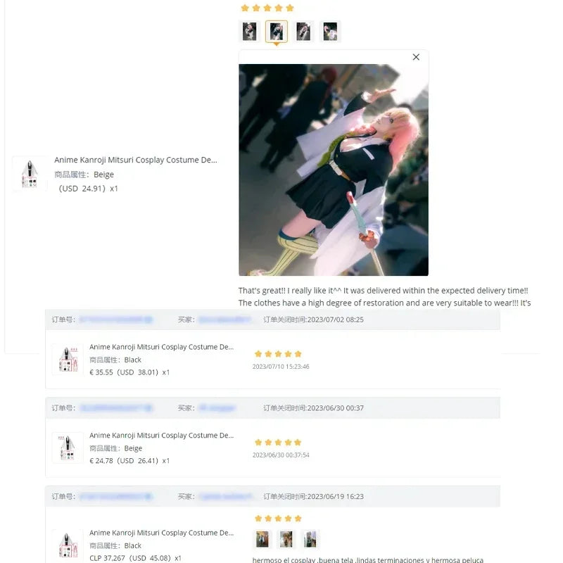 Anime Kanroji Mitsuri Cosplay Costume Kimono Haori Dress Wig Clothes Halloween Costume for Adult Children SS69