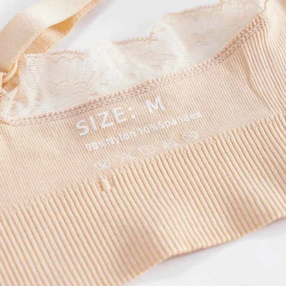 Wireless Front Open Nursing Bra Soft Lace Breathable Seamless Maternity Breastfeeding Bras Maternal Support For Pregnant Women