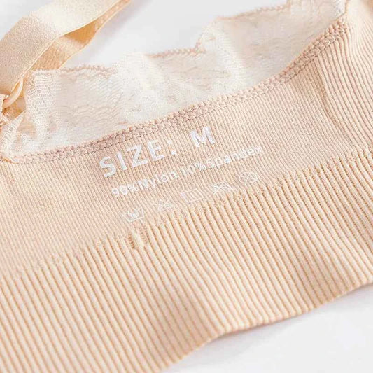 Wireless Front Open Nursing Bra Soft Lace Breathable Seamless Maternity Breastfeeding Bras Maternal Support For Pregnant Women