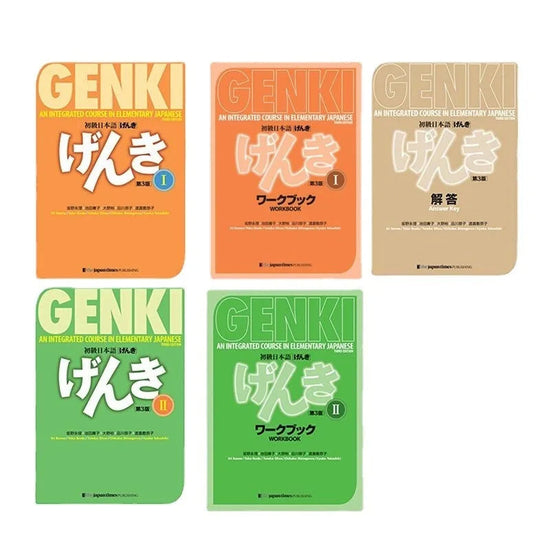 Genki I II Textbook workbook answer 3rd Edition learn japanese  Integrated Course Elementary Japanese & english Learning Books SS69