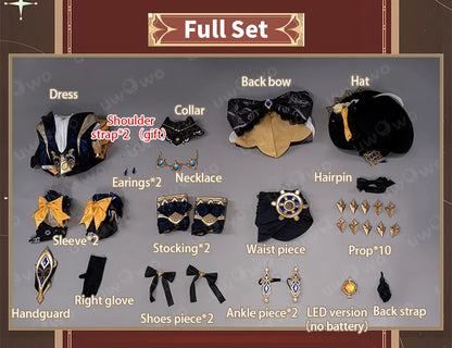 IN STOCK UWOWO Navia Cosplay Genshin Impact Navia Cosplay Costume Fontaine Rococo Style Dress Cosplay Halloween Costume
