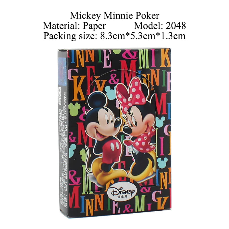 54Pcs/Box Disney Paper Playing Cards Mickey Avengers Frozen Anime Poker Cards Child Adult Desktop Games Toys - SS69