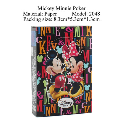 54Pcs/Box Disney Paper Playing Cards Mickey Avengers Frozen Anime Poker Cards Child Adult Desktop Games Toys - SS69