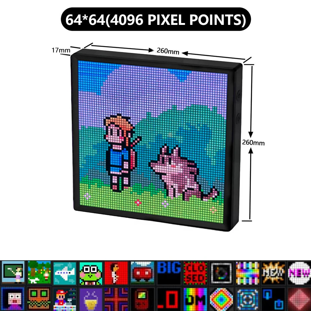 Smart LED Pixel Matrix Display 64x64 RGB App Control