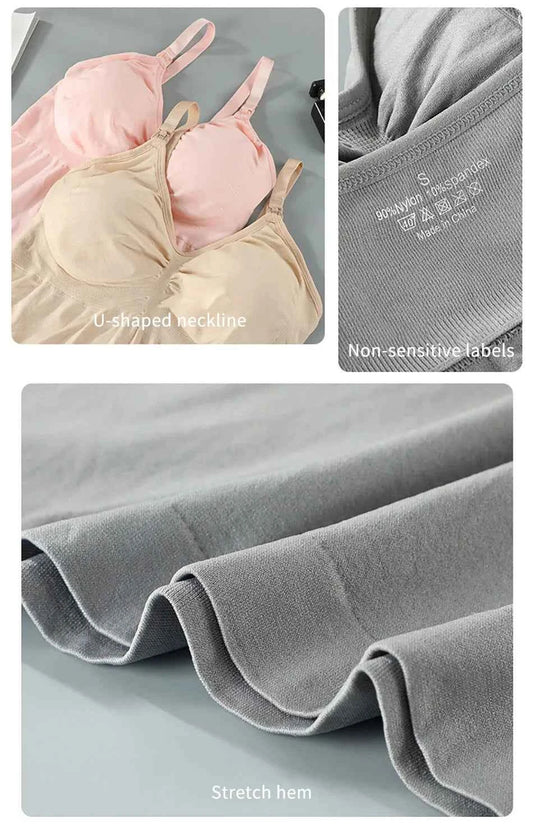 Maternity Breastfeeding Bra Tank Tops Women Comfortable Pressure Reducing Adjustable Shoulder Straps Anti Sagging Pregnant Bra
