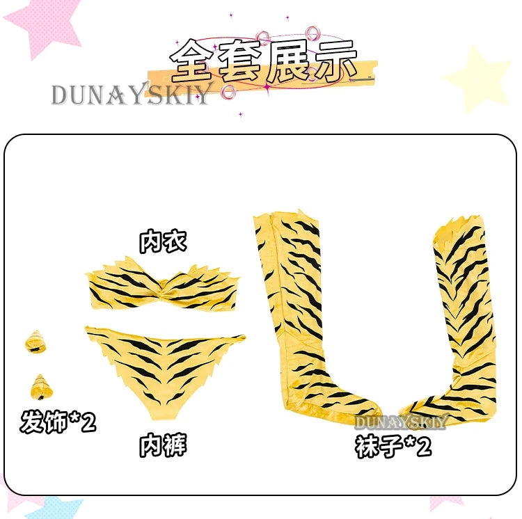 Urusei Yatsura Lum Anime Cosplay Bikini Set - Polyester Swimwear