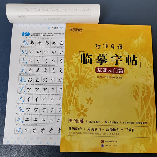 3d book Calligraphy Learning Japanese Hiragana Books Erasable Pen Refill Sets Writing Tools For Adults Kids SS69