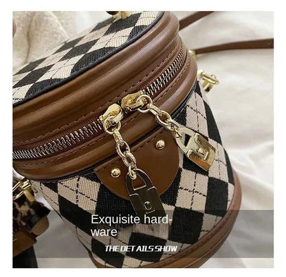 Women's Bag for Women Fashion Luxury Designer Zipper Small Handbags For Women Leather Bucket Shoulder Bag 2023 New Trend Pendant