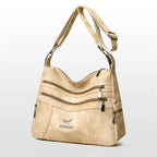 FXZLLQCN Vintage Faux Leather Multi-Layer Crossbody Bag