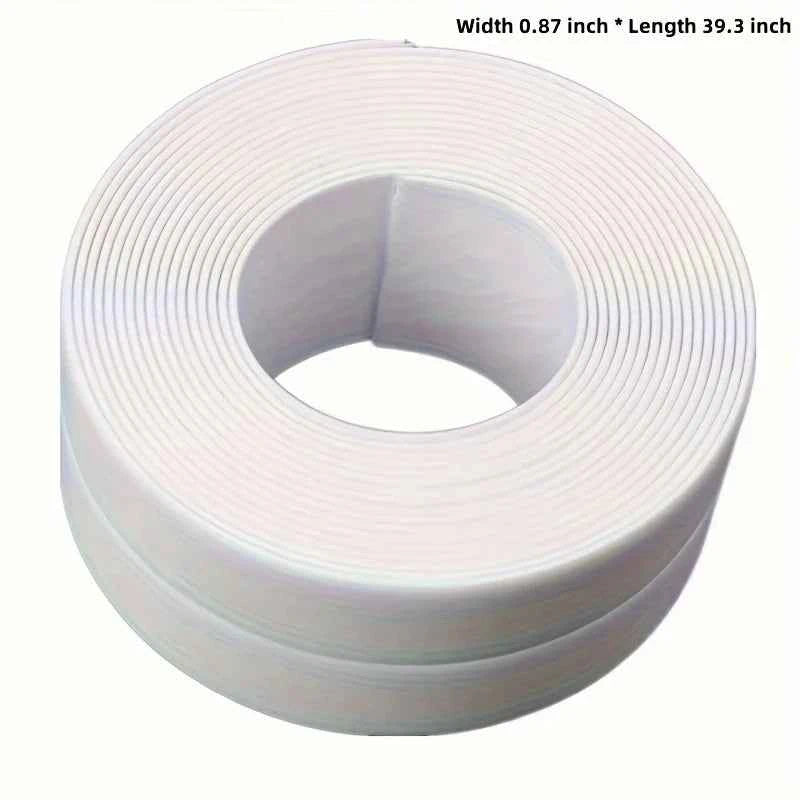 1roll White Stain Resistant PVC Waterproof Caulk Tape for Bathroom and Toilet, Self-Adhesive Sealant Strip for Wall, Sink, Floor