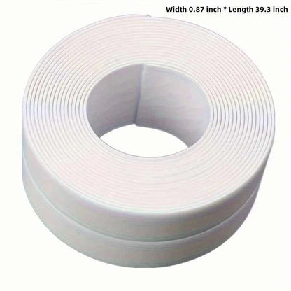 1roll White Stain Resistant PVC Waterproof Caulk Tape for Bathroom and Toilet, Self-Adhesive Sealant Strip for Wall, Sink, Floor