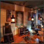 JIANKEXING Vintage Industrial Wood & Metal Wall Sconce