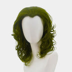 Joker Cosplay Wig: 35cm Curly Green High-Temperature Fiber