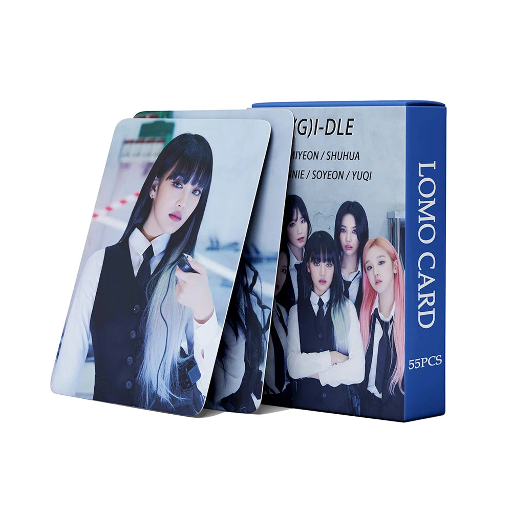 KPOP 55cards/set (G) I-DLE Album Card I FEEL Album GIDLE Ye Shuhua MINNIE Printed Photo Card LOMO Card Gift For Girls Collection SS69