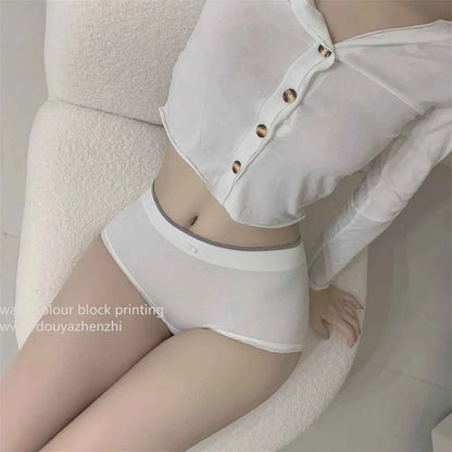 High Elasticity Hip Lifting Sexy Underwear For Women High Waist Breathable Lace Cotton Panties Soft Seamless Briefs Lingerie