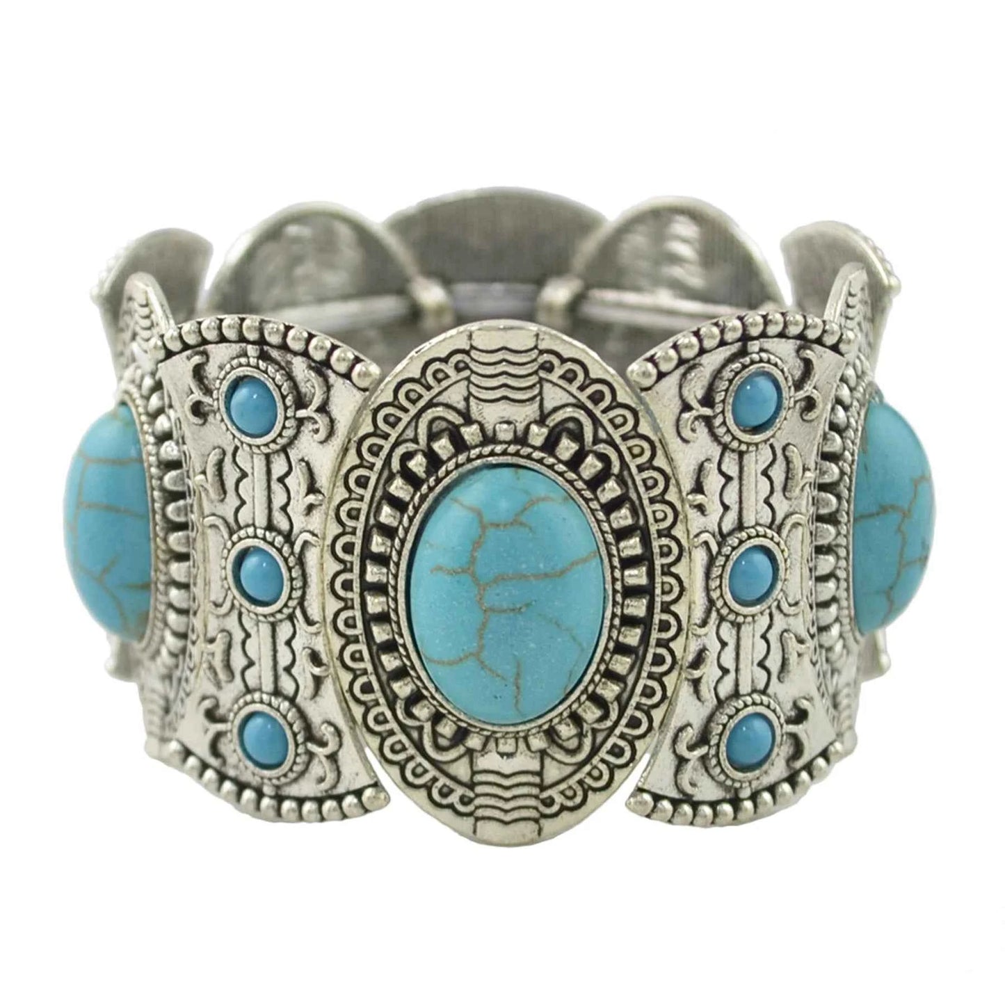 Traditional Kazakhstan Ethnic Coins Bracelet Hair Accessories  for Women Vintage Nepalese Tibetan Clothing Headwear Jewelry Set