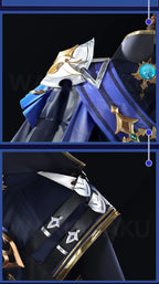 【Ready For Ship】Lohen Cosplay Costume Game Genshin Impact【S-2XL】WakuWaku-R Men Lohen Knights of Favonius Wig Plus Size