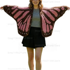 Monarch Butterfly Crochet Knit Cardigan Sweater with Wing Design Women's Fashion Butterfly Cardigan Mother's Day Excellent Gift