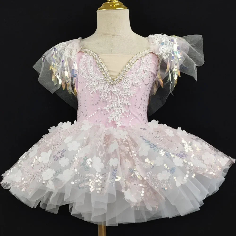 SS69 Girls Sleeveless Tiered Tutu Party Dress Summer Ball Gown Age 4-6Y