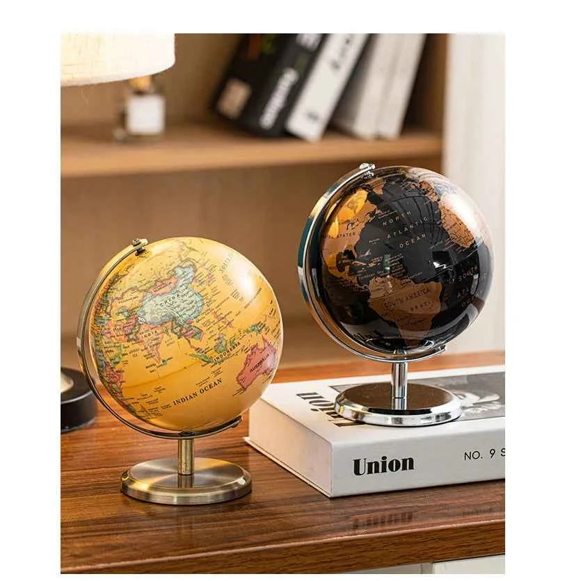 Home Decor Accessories Retro World Globe Modern Learning World Map Globe Kids Study Desk Decor Globe Geography Kids Education