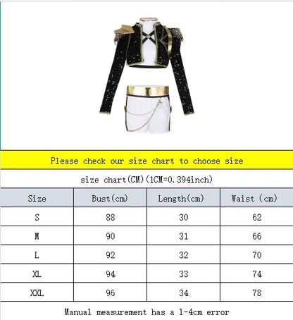 SS69 Anime Girl Group Cosplay Costume - Polyester Top and Pants Set