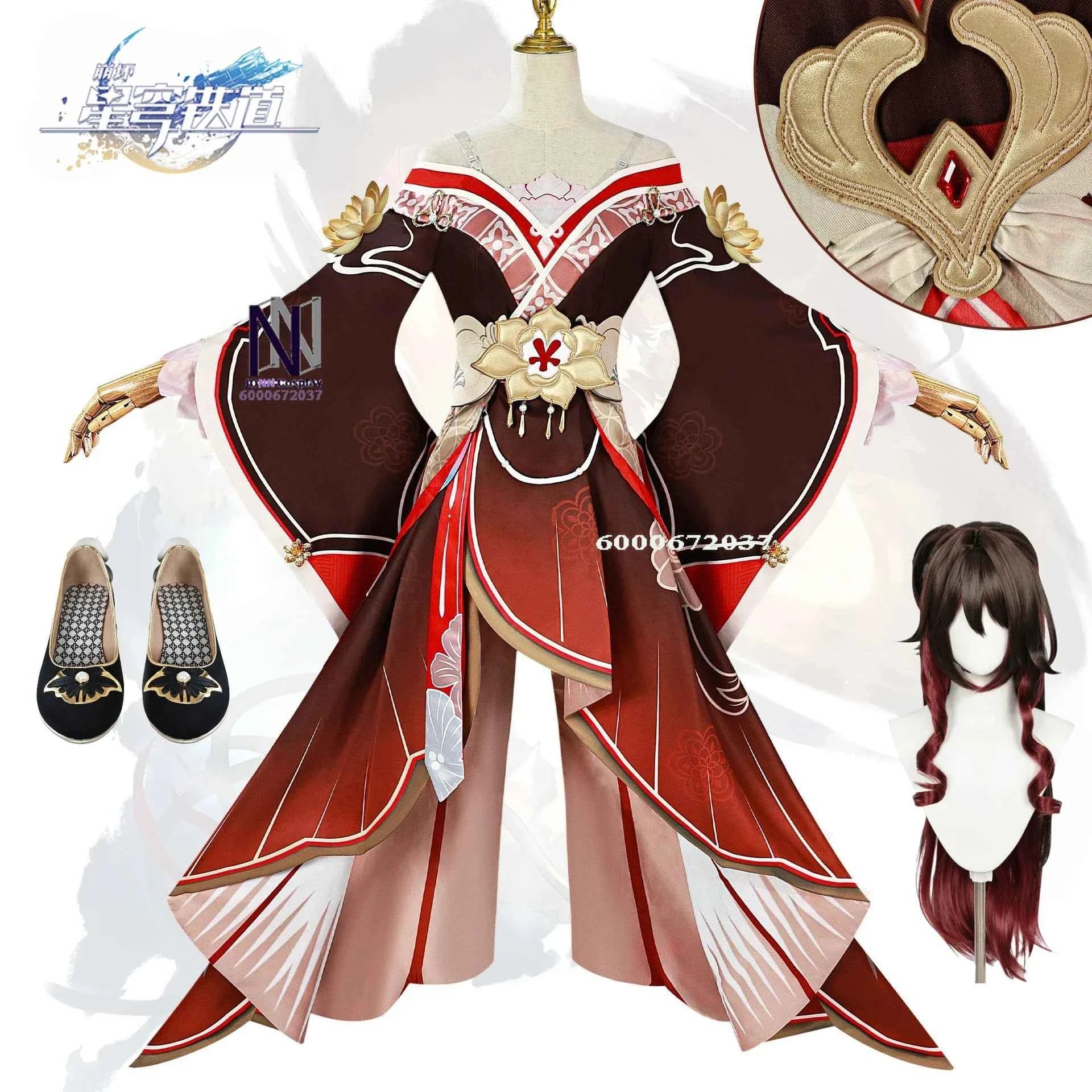 Honkai Star Rail Tingyun Cosplay Costume Women Polyester Jumpsuit Set