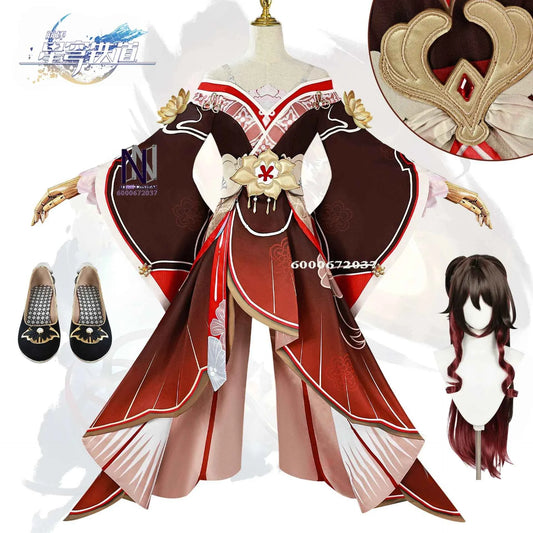 Honkai Star Rail Tingyun Cosplay Costume Women Polyester Jumpsuit Set