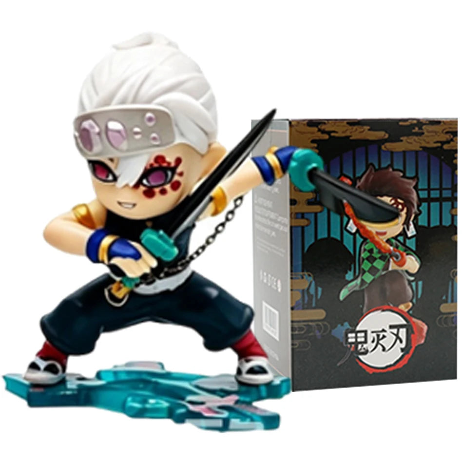 1-12pcs Anime Demon Slayer Blind Box Figure Toys Kimetsu No Yaiba Battle Series Guess Bag Mystery Doll Christmas Birthday Gift