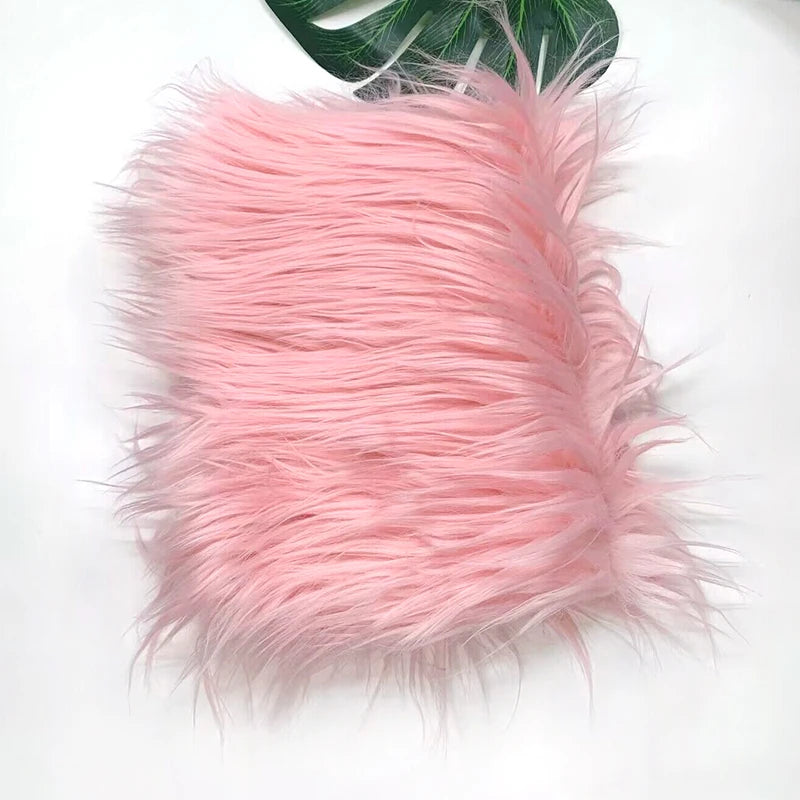 Faux Fur Fabric 8cm Long Pile Cosplay Patchwork Sheet