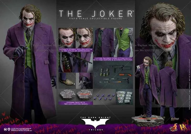 HOTTOYS HT DX32 1/6 Collectible Glue Hair Joker Action Figure Comics Dark Black Villain Delicate 12" Full Set Soldier Model