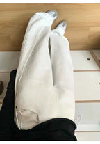 Drawstring Adjustable Maternity Wide-Leg Curve Pants High Waist Belly Support Retro Baggy Trousers for Spring Autumn 3 Colors