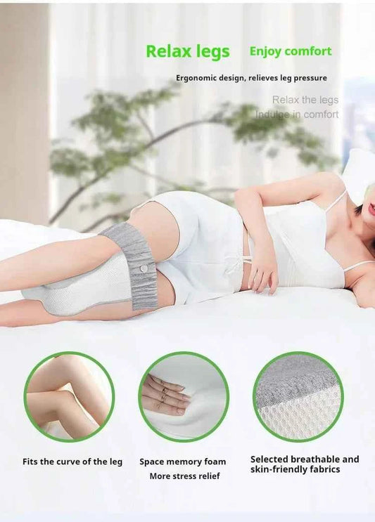 Orthopedic Slow Rebound Memory Cotton Clamp Leg Pillow Maternity Foot Pillow Strap Adjustable Side Sleeping Knee Leg Pillow