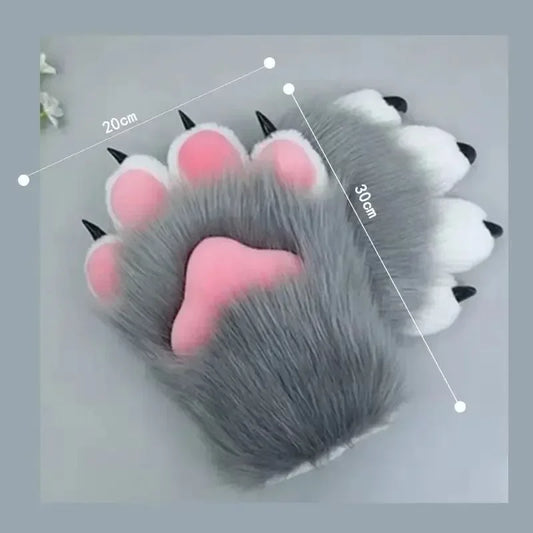 SS69 Animal Claw Mittens Fleece Kigurumi Gloves for Cosplay and Costume
