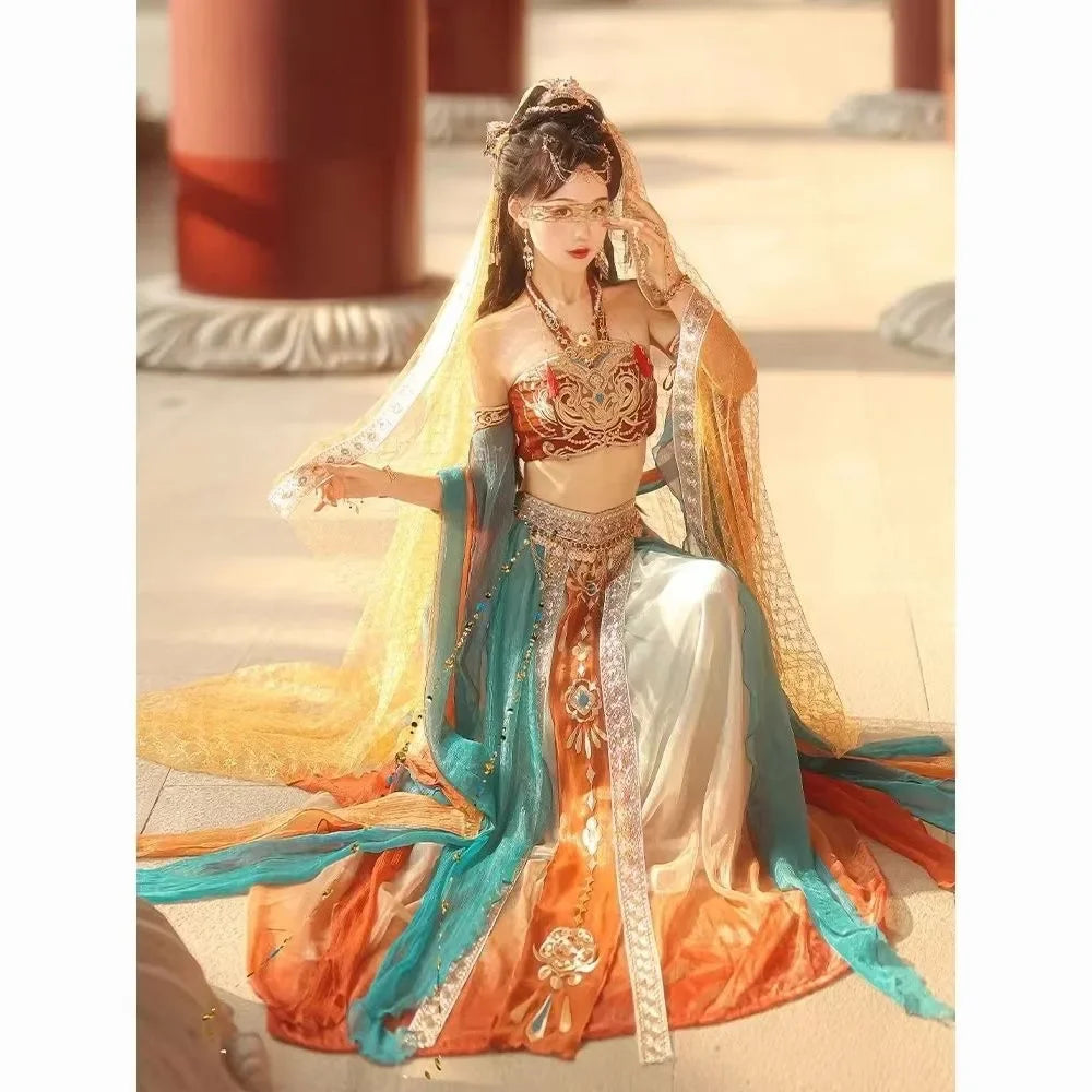 Dunhuang Feitian Western Princess Clothes Hanfu Exotic Photography Photo Chinese Style Dance Costume Hanfu Women China Clothing SS69