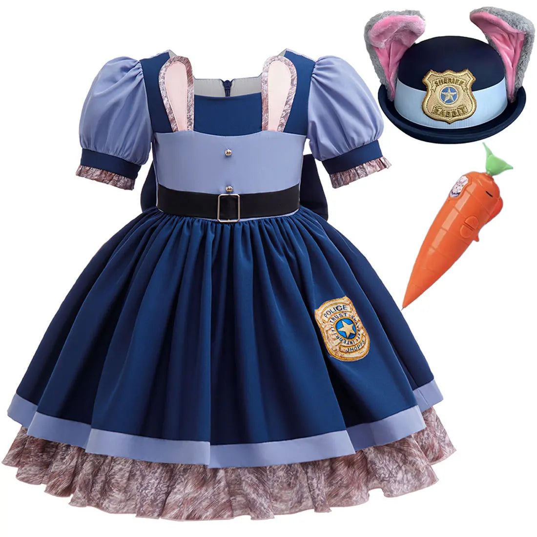 Disney Judy Hopps Zootopia 2 Police Officer Dress for Girls