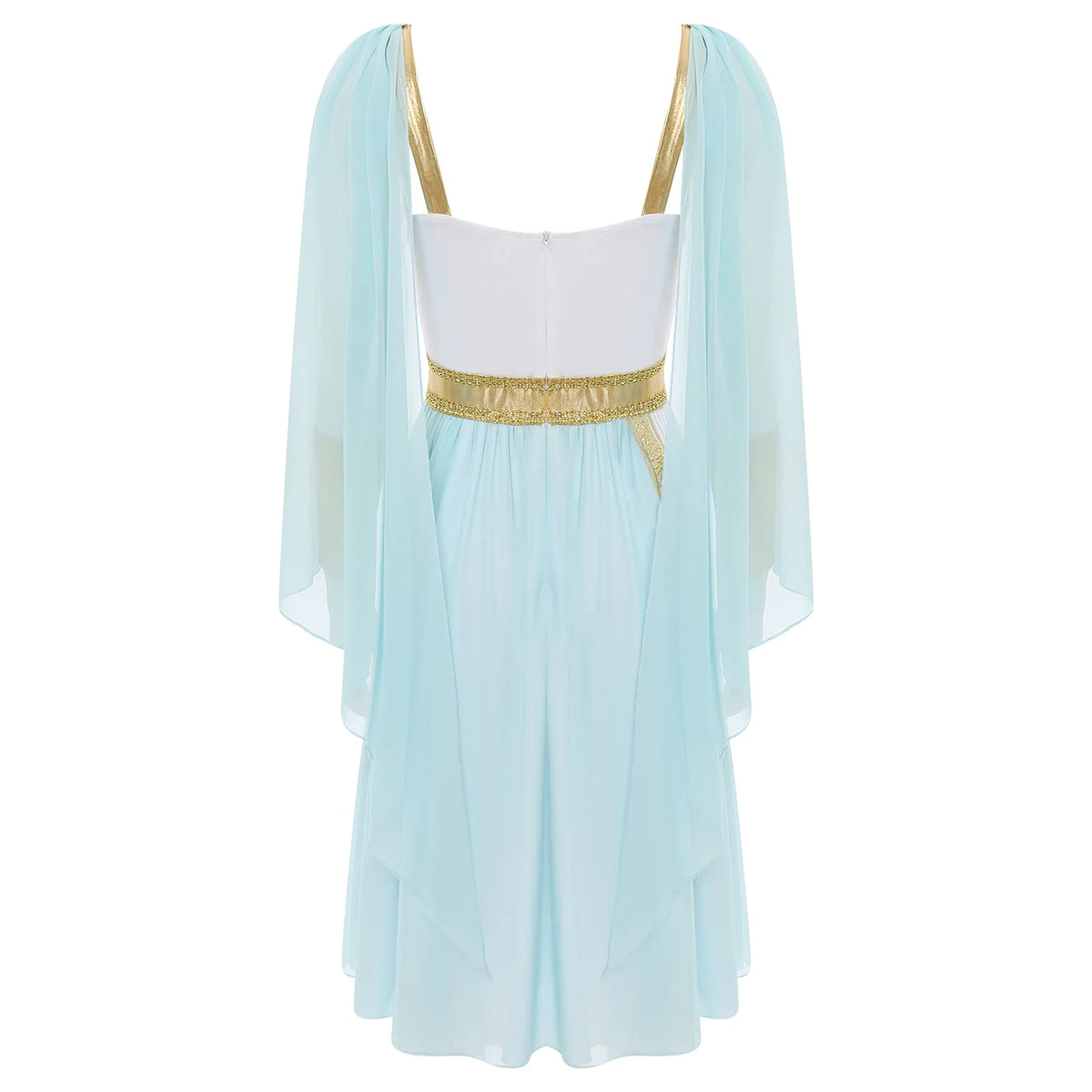 SS69 Women Ancient Greek Goddess Cosplay Costume Chiffon Sleeveless Dress