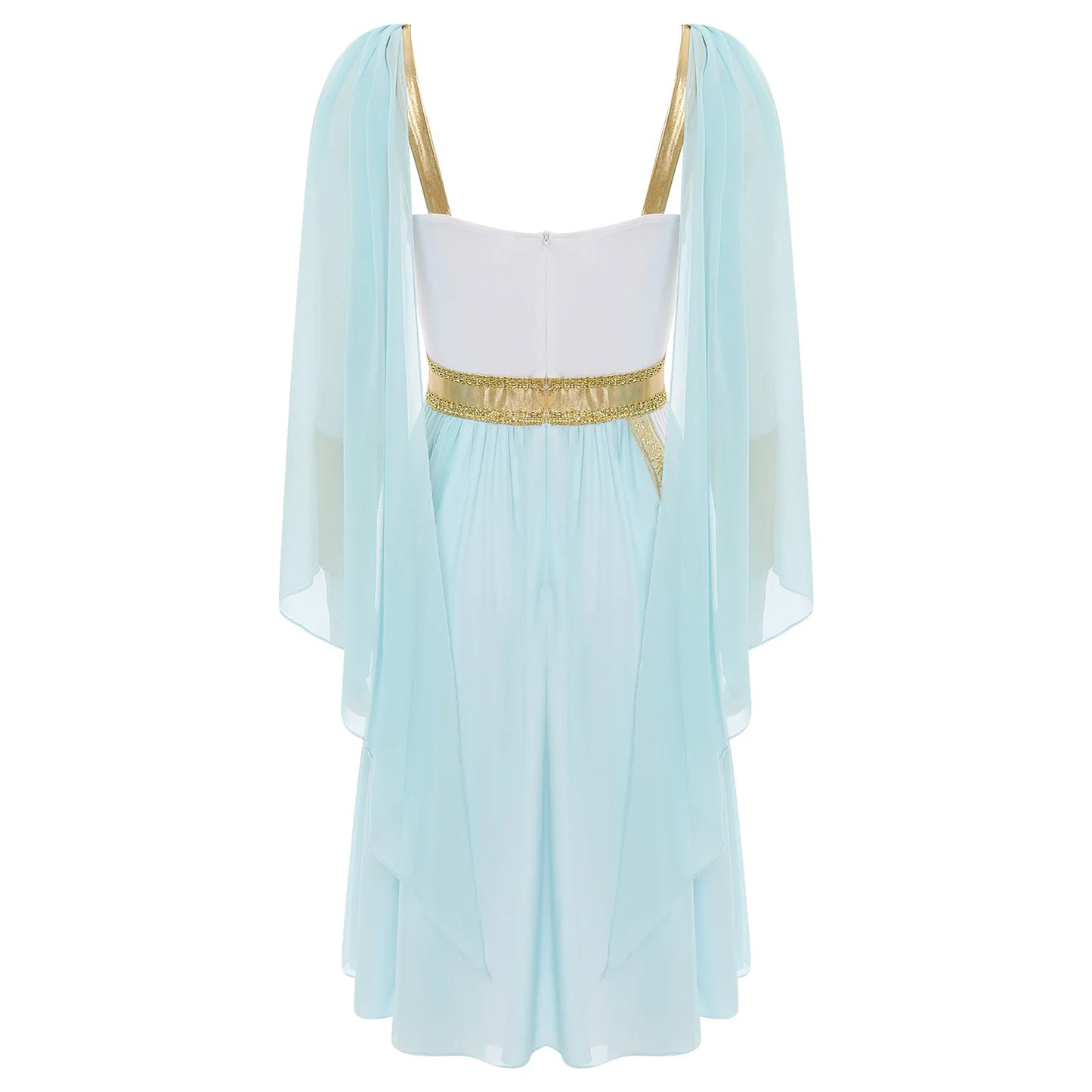 SS69 Women Ancient Greek Goddess Cosplay Costume Chiffon Sleeveless Dress