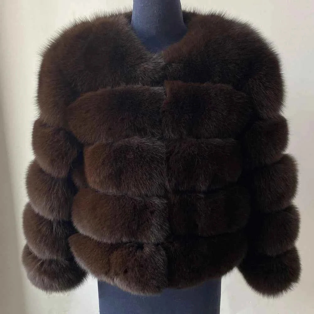 Winter Women's Cold Coat Top Fox Jackets For Women clothing Natural Real fox Fur Jacket Coats For Women Fur Jacket In Promotion