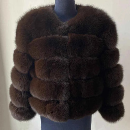 Winter Women's Cold Coat Top Fox Jackets For Women clothing Natural Real fox Fur Jacket Coats For Women Fur Jacket In Promotion