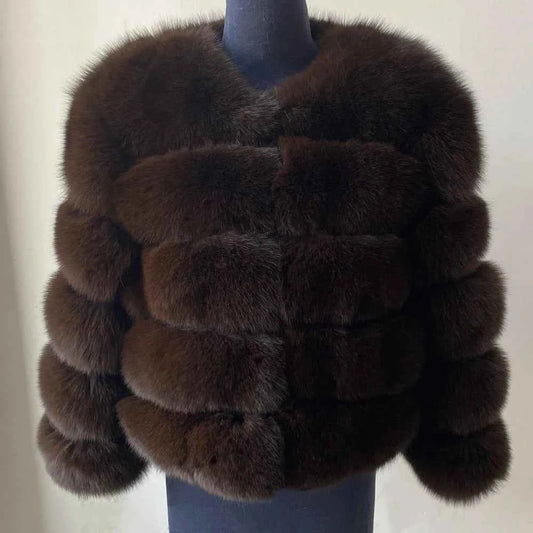 Winter Women's Cold Coat Top Fox Jackets For Women clothing Natural Real fox Fur Jacket Coats For Women Fur Jacket In Promotion