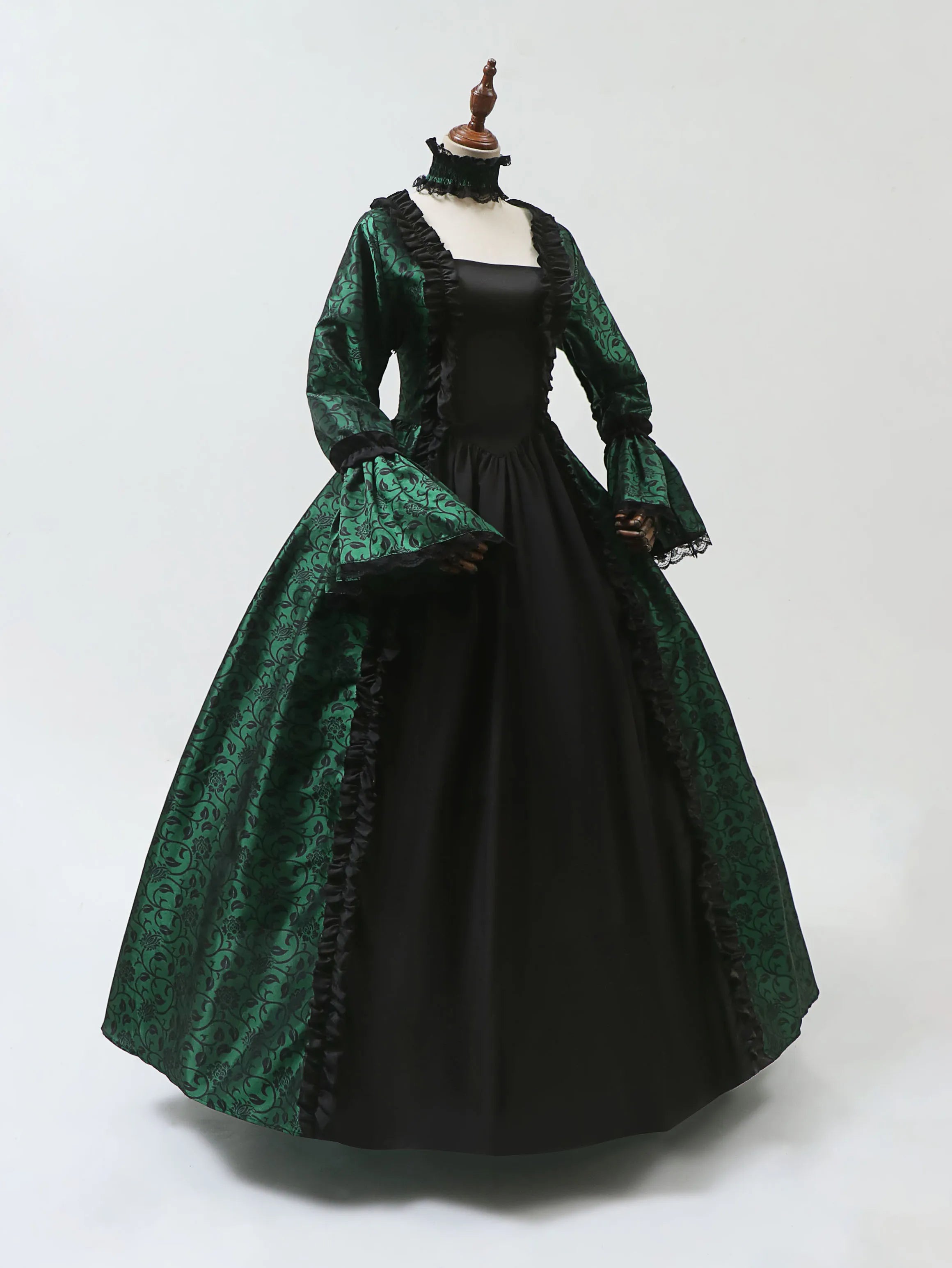 Cosplay Marie Antoinette Dress Medieval Flare Sleeve Victorian Party Formal Gown Renaissance Gothic Floral Robe