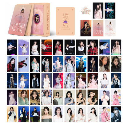 55pcs/set Kpop IU The Golden Hour Lomo Cards High quality HD Photocard for fans collection Fashion Cute Fans Gift SS69 8.69 IU-1