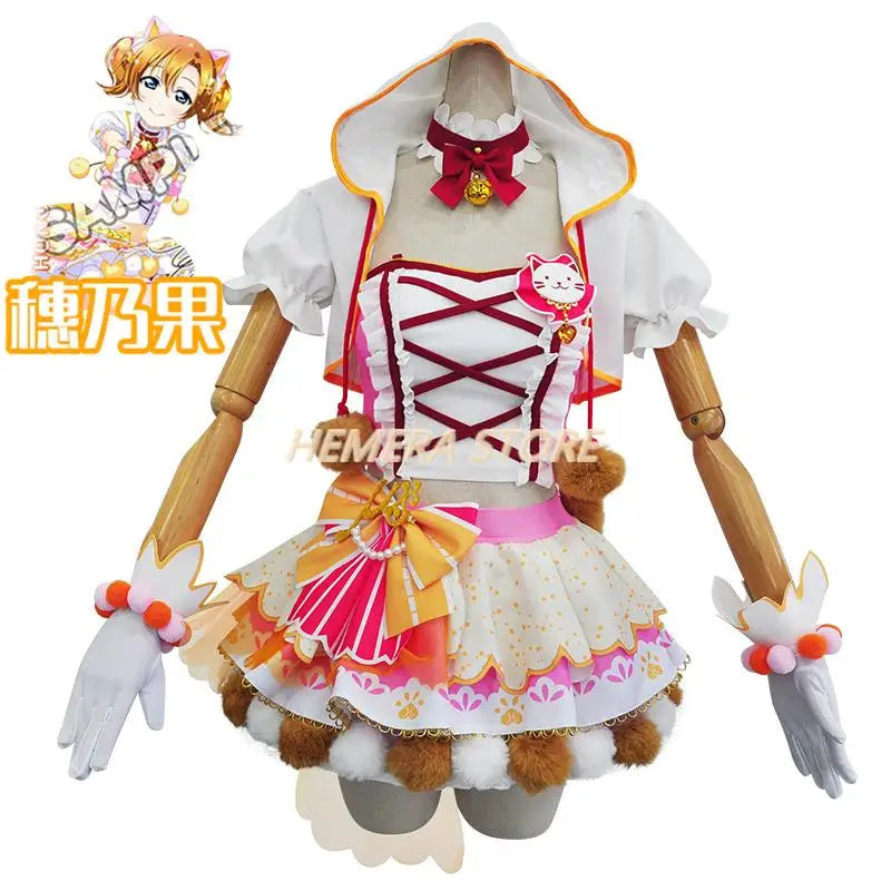 In Stock Anime LoveLive Cat Twin Tail Arcade Game 9 Characters Cosplay Costume Tojo Nozomi Nico Honoka Umi Rin Maki Eli Full Set - SS69