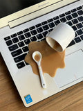 Spilled Coffee Sand Sculpture & Phone Holder