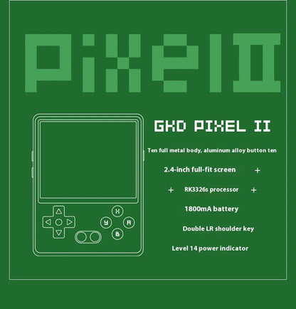 Gkd Pixel 2 Handheld Game Console Portable Retro Nostalgia Game Console Arcade Game Full Metal Body Cnc Gamer Customized Gift SS69